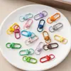 Pestillo de puerta de metal pintado de colores, hebilla decorativa de aleación de zinc, pestillo pequeño de puerta en forma de U, llavero, hebilla de resorte para perro, accesorios de joyería DIY