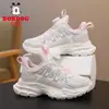 Zapatos Infantiles Bobdog Zapatos para Niñas Otoño Nuevo Cuero Antideslizantes Zapatos Deportivos Infantiles Suela Suave Ligeros Zapatos de Niña Papá