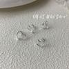 Onihan Aretes de Plata Esterlina S925 para Mujer Estilo Coreano Amor Hueco Moda Aretes de Plata Explosiones en Vivo de Tiktok