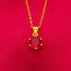 Chegada Nova Pingente de Diamante Sintético Azul Verde Vermelho Branco Corrente O Colar Feminino Areia Vietnamita Feminino