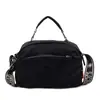 Bolso cruzado ligero de nailon para mujer con cremallera, bolso pequeño multicapa simple, bolso de hombro casual para el día a día