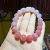 Pulsera de Ágata Natural Degradado Carmesí Hilo Único Múltiples Hilos Bolas Redondas Estilo Pareja Adornos de Moda Venta al por Mayor de Fábrica