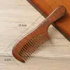 Pente de Sândalo Dourado de Dentes Largos para Modelagem de Cabelo, Pente de Madeira Grande de Dentes para Uso Doméstico, Pente de Madeira Personalizável para Barracas de Mercado