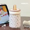 Taza de Plástico Nueva de Verano para Estudiantes Hombres y Mujeres, Portátil y Elegante, Resistente a Altas Temperaturas con Popote, Taza de Agua