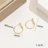 Pendientes de Aro Cuadrados Grandes Redondos Exagerados de Rebajas para Mujer Zirconia Hebilla de Oreja Moda Placa de Incienso Mosquitera Pendientes de Clip para Oreja Joyería