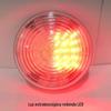 Luz de navegação redonda piscante com clipe de ombro LED vermelho e azul para noite, segurança em montanha, saneamento, clipe de ombro, lanterna de advertência