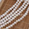 Promoção por Tempo Limitado Pérolas Quase Redondas de 7-8mm Pérolas de Água Doce Fio Semi-Acabado Pérolas Perfuradas Atacado DIY Colar Pulseira