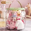 Taburete de Almacenamiento Extra Grande con Contenedor para Peluches, Caja de Almacenamiento para Sentarse, Almacenamiento Transparente para Muñecas para Niños