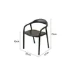 Mesa de Té y Sillas de Madera Maciza Minimalistas Modernas para Balcones de Apartamentos Pequeños, Mesa de Té Pequeña Hecha de Madera Natural, Mesa de Té Negra Pequeña