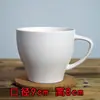 Taza de agua taza recta bajo arcilla blanca cilindro alto taza lisa hexagonal 608 taza en blanco para DIY taza de cinta de colores mango esmaltado taza de barro de agua