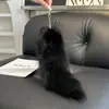 Llavero Colgante para Coche de Peluche de Zorro Real Lindo Coreano, Decoración Sencilla Personalizada para Bolsa