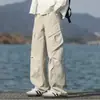 Ropa para Hombre TankeZhe Marca de Moda Americana Pantalones de Trabajo Plisados Pantalones Paracaidistas Hombre Primavera Otoño Pantalones Casuales Marca de Moda Pantalones Largos Multibolsillos