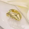 Presilha de Metal Irregular para Rabo de Cavalo Alto para Mulheres, Estilo Coreano Elegante, Presilha Anti-Queda na Parte de Trás da Cabeça, Grampo de Tubarão Acessório de Cabelo