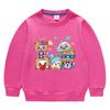Suéter de cuello redondo de manga larga para niños y niñas, ropa de estilo coreano con dibujos animados de primavera y otoño de 2023, de algodón, para bebés, pequeños y medianos.