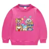 Suéter de cuello redondo de manga larga para niños y niñas, ropa de estilo coreano con dibujos animados de primavera y otoño de 2023, de algodón, para bebés, pequeños y medianos.