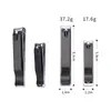 Cortauñas Antisalpicaduras Personalizado, Cortauñas Grande de Acero al Carbono, Tijeras para Uñas de Manicura con Lima, Tamaño Pequeño, Cromado Negro por Electroforesis