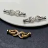 Retenção de Cor Forte Fivela em Oito Fivela de Pérola Totalmente Diamantada Pulseira de Cristal Feita à Mão Acessórios de Joias DIY Contas