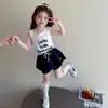 Conjunto de Verano para Niñas 2026 Nuevo Estilo Ropa Delgada Infantil Ropa de Verano Sin Mangas Falda Corta Conjunto de Dos Piezas para Bebés Niñas