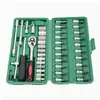 Juego de Llaves de Vasos de 46 Piezas para Coches y Motocicletas, Kit de Mantenimiento Automotriz, Juego Pequeño de Herramientas de Ferretería, Multifuncional