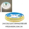 Tira de Luz LED COB 12V 24V 320 Luces 480 Luces 8mm 90 CRI Blanco Cálido Medio 2700K 3500K