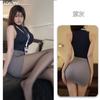Lencería Sexy, Conjunto de Uniforme de Secretaria Adelgazante de Cintura Alta para Mujer Madura Sexy, Falda Bodycon Ajustada Ol Puro Deseo Atuendo Profesional