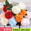 3 Cabezas Ranúnculo Ranúnculo Europeo con Núcleo Artificial Flor Artificial Flor Falsa Decoración Estudio Boda Fabricante Rosa Occidental Venta al por Mayor