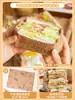Bolsa de Papel Especial Grado Alimenticio a Prueba de Grasa para Hamburguesas para Envolver Sándwiches, Caja Auto-Sellante Apta para Microondas para Bolas de Arroz y Pasteles de Mano