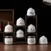 Lata de Chá Estilo Chinês Lata Vazia Lata Selada Lata de Armazenamento de Chá Lata de Armazenamento Lata de Porcelana Lata de Armazenamento de Chá À Prova de Umidade Chá Verde Chá Preto