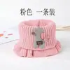 Cachecol de Lã Tricotado com Veado de Desenho Animado para Outono e Inverno, Proteção para o Pescoço Infantil, Novo Gola Falsa à Prova de Vento para Bebê