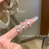 Anillo de calabaza de jade de espuma de agua natural rojo pequeño al por mayor de fábrica s925 plata incrustado diseño pequeño y fresco anillo para mujer
