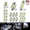 Juego combinado de LED para coche 20 piezas luz de techo T10 indicador luz de posición doble punta luz de lectura luz de matrícula luz interior
