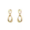 Novos Brincos Assimétricos de Metal da Moda Europeia e Americana Design Simples Fosco Brincos de Liga Joia de Orelha Feminina 195