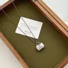 Estilo Coreano Bloguero de Nicho Colgante de Bolso Plateado Collar Largo Diseño de Nicho para Mujer Cadena para Clavícula Cadena para Suéter Accesorios