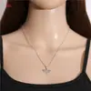 Joyería de moda transfronteriza creativa de acero de titanio collar con temperamento europeo y americano collar de libélula cadena para clavícula de mujer al por mayor en stock