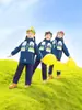 Uniforme escolar para alunos do ensino fundamental e médio Conjunto de três peças para crianças Roupas removíveis de primavera e outono Jardim de infância Roupas de jardim de infância Espessamento de inverno