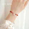 Pulsera de Hilo Rojo Sonante de Plata de Ley 925 con Cascabel para el Año de Nacimiento, Pulsera Tejida para Mujer, Diseño de Nicho, Estilo Moderno, Apilable