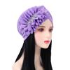 Amazon AliExpress Europeo y Americano Transfronterizo Nuevo Moda para Mujer Elegante Lateral Flor Grande Elástico Sombrero Sandía Pañuelo para la Cabeza Sombrero