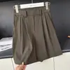¡Estilo Dinero Viejo! Shorts de Traje para Mujer de Cintura Alta Adelgazantes Versátiles, Pantalones Deportivos Casuales de Verano Finos Transpirables de Corte Holgado de Cinco Puntos