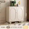 Aparador Vintage Francés para Comedor, Sala de Estar, Uso Doméstico, Gabinete de Almacenamiento Integrado, Estantería de Pared Minimalista Moderna Color Crema