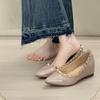 Zapatos Mary Jane para Mujer de Baja Estatura que Aumentan la Altura, Duraderos, con Tachuelas, Puntiagudos, sin Cordones, Modelo Nuevo 2026, Mocasines, Zapatos Náuticos