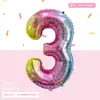 Producto Nuevo 16 pulgadas Versión Americana Globos Digitales Decoración de Escena para Fiesta de Cumpleaños Fabricante de Globos de Papel de Aluminio Venta al por Mayor