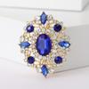 Moda Europeia e Americana Novo Broche Oval de Strass Feminino Palácio Retrô Atmosférico Botão de Xale Casaco Casaco Pin Acessórios