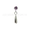 Pendiente de Hueso de Oreja con Rosca Interna y Colgante de Borla de Zirconia F136 Aleación de Titanio Colgante de Gota de Agua de Zoro Pendientes de Titanio G23