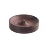 Portaincienso de Madera Maciza de Nogal Negro Norteamericano para Uso en el Hogar, Base Redonda Hecha a Mano para Quemador de Incienso de Ceremonia del Té, Bandeja de Madera de Ágar