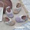 Sandálias Birkenstock para Meninas 2026 Estilo Novo de Primavera Sandálias Fechadas com Renda de Pérola para Meninas Pequenas Meias Pantufa Estilo Coreano para Crianças