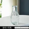 Comercio Exterior Lujo Ligero Retro Jarrón Pequeño Vidrio Repujado Mini Jarrón Transfronterizo Estilo Ins Arreglo Floral Hidropónico Transparente para Sala de Estar