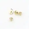 Color Oro Real 18K Flor Conservadora de Color Forma de Flor Perla Cristal Tapón de Agujero Tapa de Perla DIY Tapón Sellador Pin Tachuela Incrustación B32