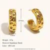 Pendientes con Forma de Estrella y Luna de Estilo de Moda Transfronterizo Europeo y Americano, Acero Inoxidable Chapado en Oro de 18 Quilates, Circonita de Estrella de Cinco Puntas, Anillo de Estrella de Cuatro Puntas