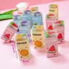 Borrachas Criativas de Frutas para Alunos do Ensino Fundamental, Design Fofo de Desenho Animado, Baixo Resíduo, Fácil de Apagar, Alto Valor Estético, Podem Ser Cortadas Sem Deixar Marcas, Atacado