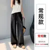 Pantalones blancos de algodón y lino de pierna ancha para mujer, nuevo estilo de verano, holgados y adelgazantes para chicas de talla grande, adecuados para cuerpo tipo pera, pantalones casuales rectos